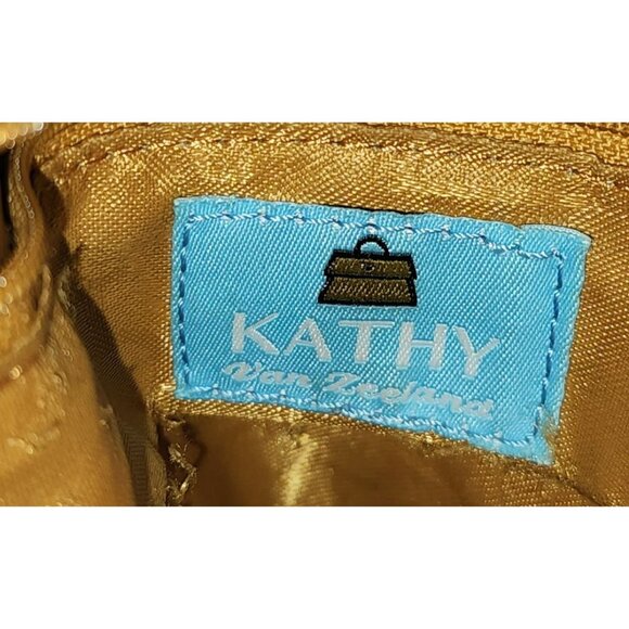 VTG Kathy Van Zeeland Yellow Faux Leather Shoulder Bag W/ Silver Tone Hardware - Picture 5 of 11